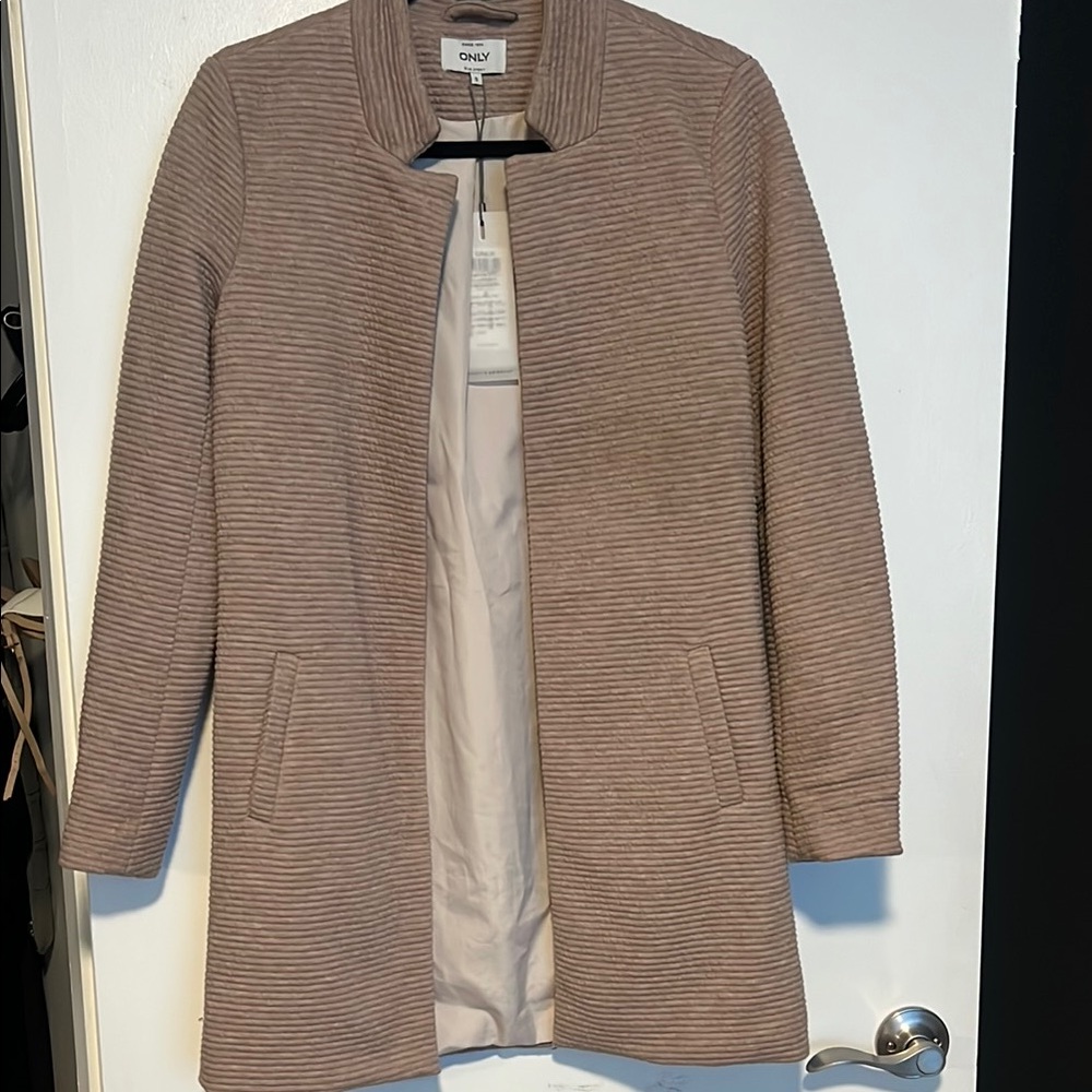 ONLY Ribbed Tan Coat